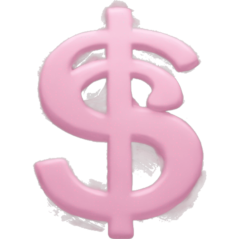 Pastel pink money sign emoji