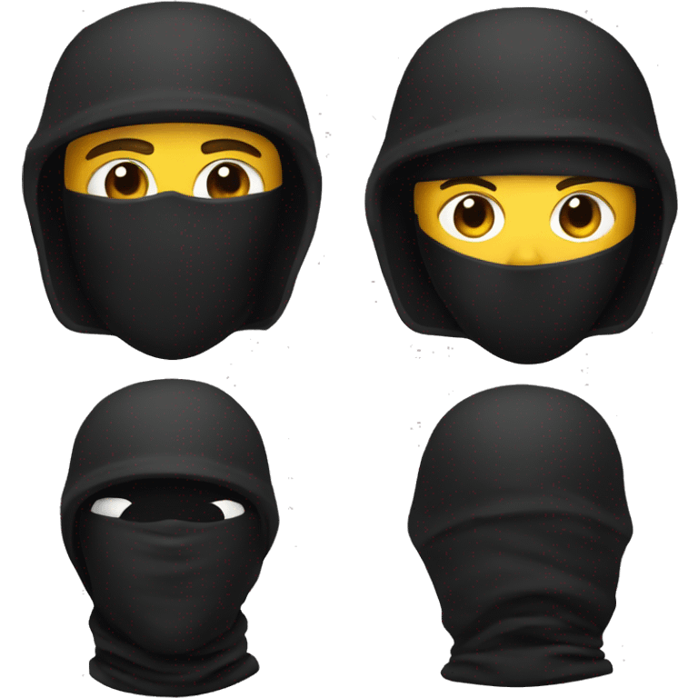 Special forces with black tactical gear and a black balaclava  emoji