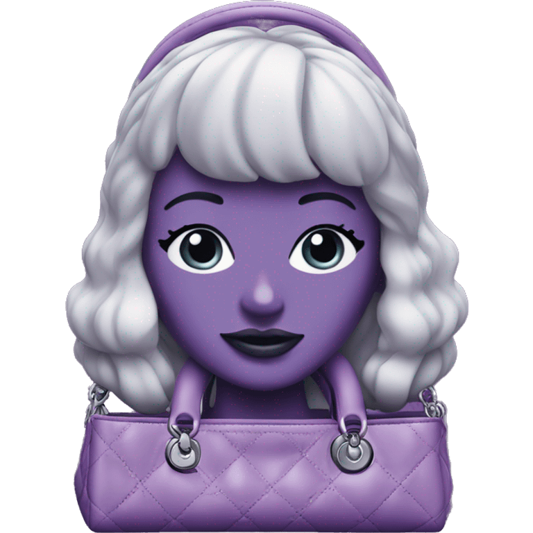 Lady Dior purple bag emoji