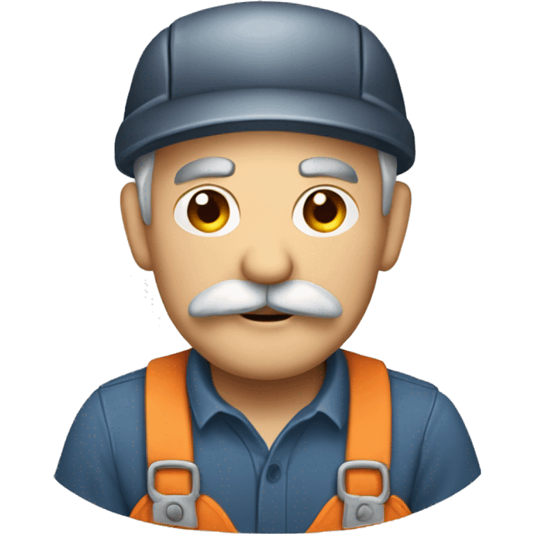 old repairman with mustache emoji