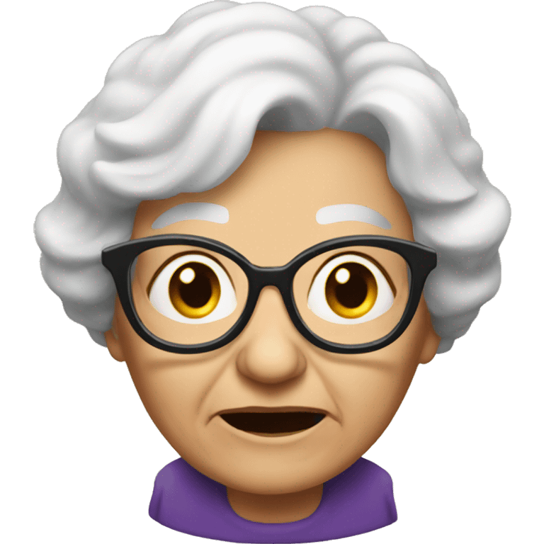 Super wide evil grandma  emoji