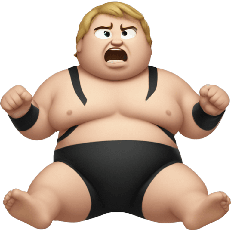 Fat kid wrestling emoji