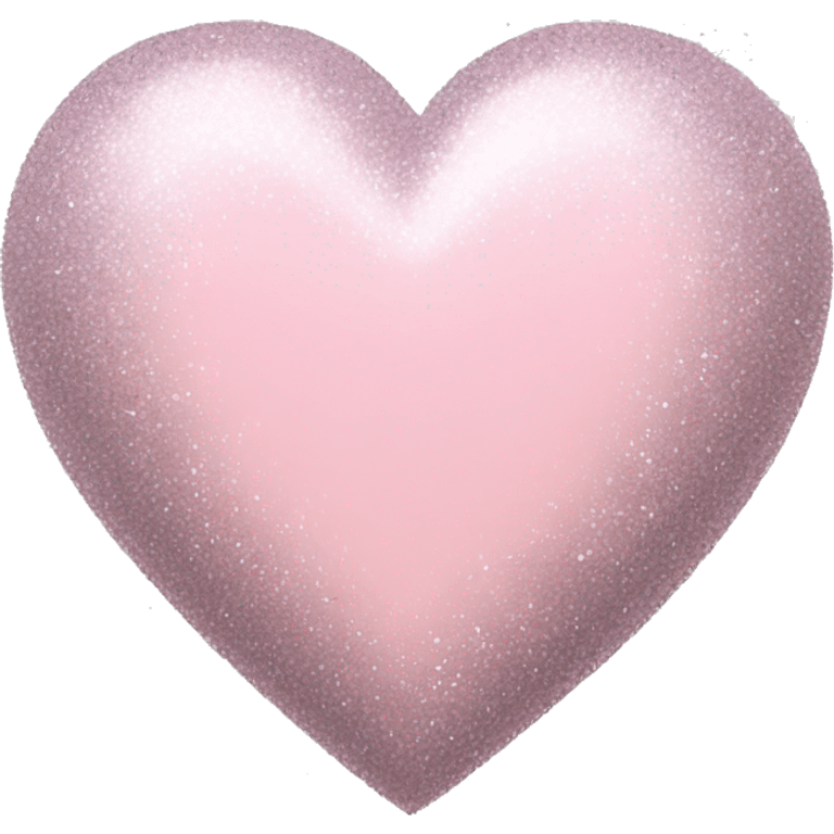 pastel pink heart with small silver glitter dust emoji