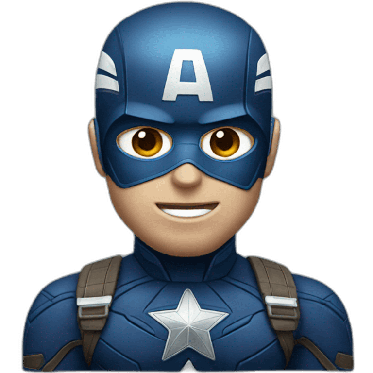 Captain America with face mask emoji