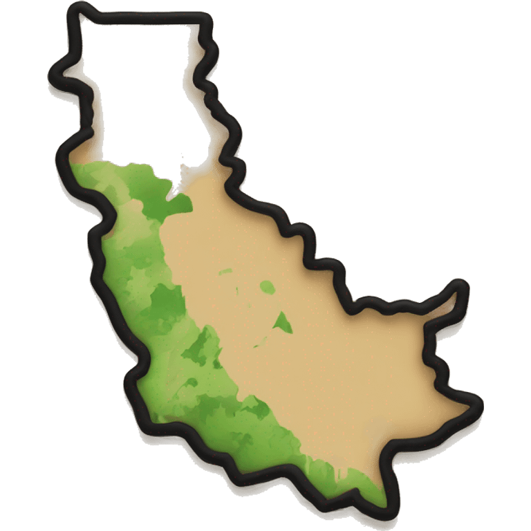 total black emoji in shape of boundary of punjab map emoji