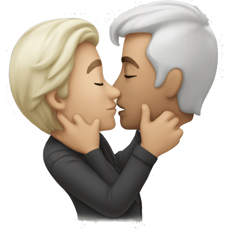 Kissing white man  emoji