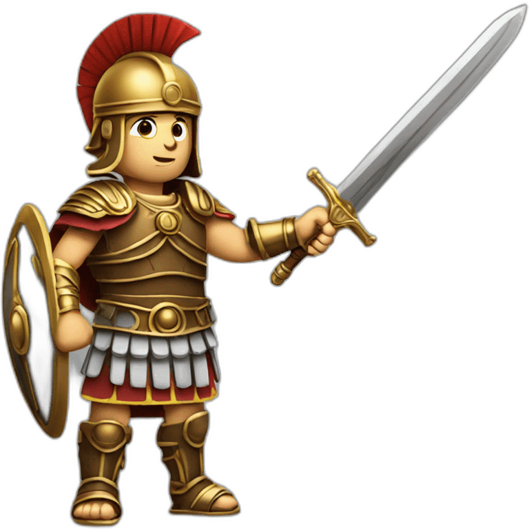 roman warrior with sword emoji