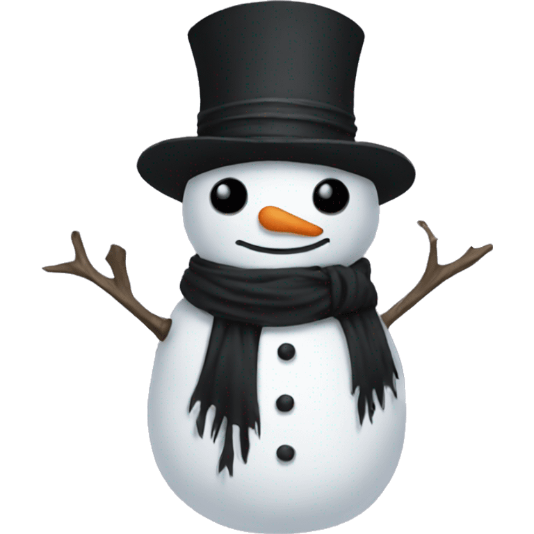 Gothic Emo Snowman emoji