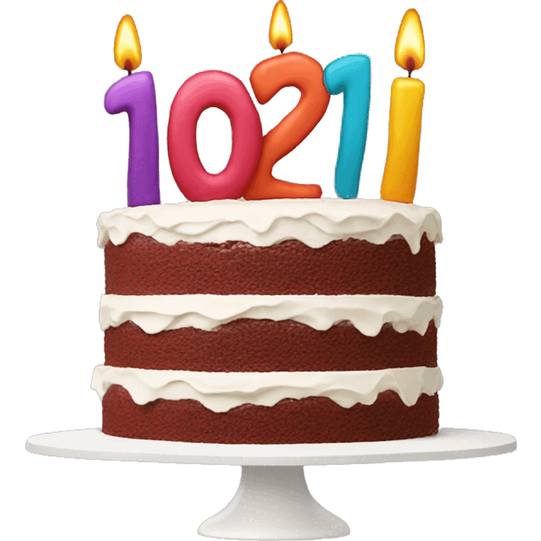 10th anniversay colorful cake emoji