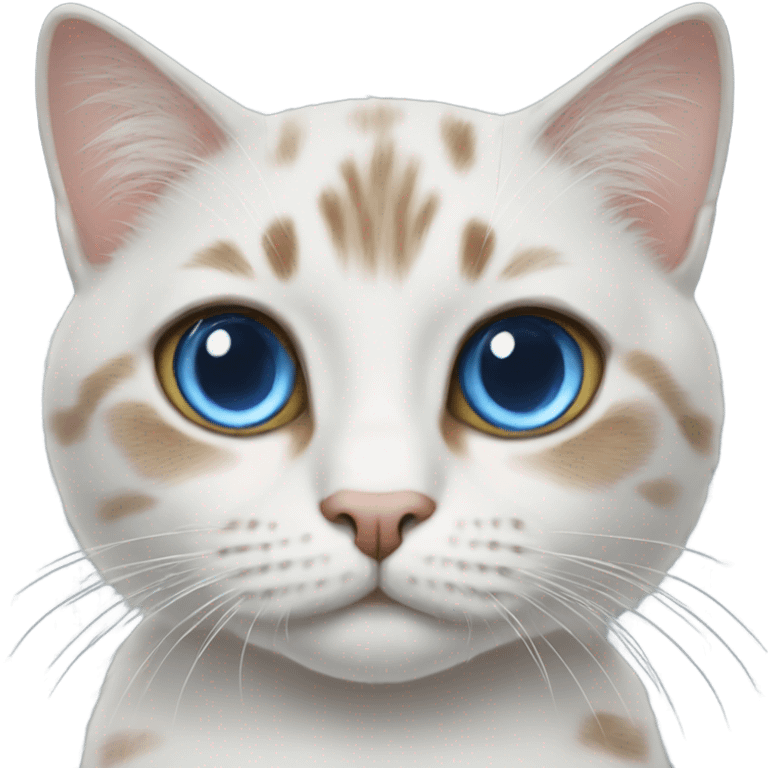 Realistic blue eyed cat emoji