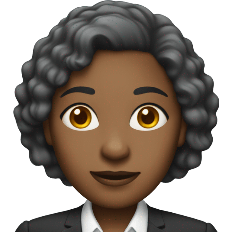 A  middle-aged  black  woman  dressed  in  a  suit. emoji