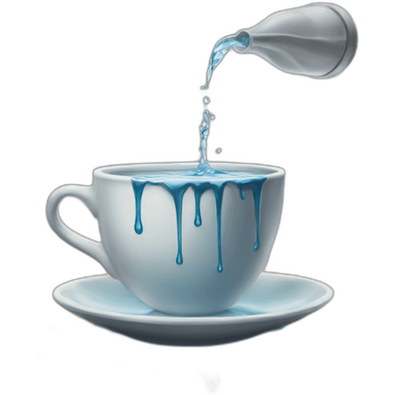 dripping water cup still life emoji