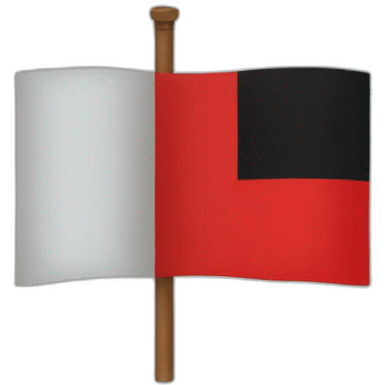 Flag half red and half black emoji