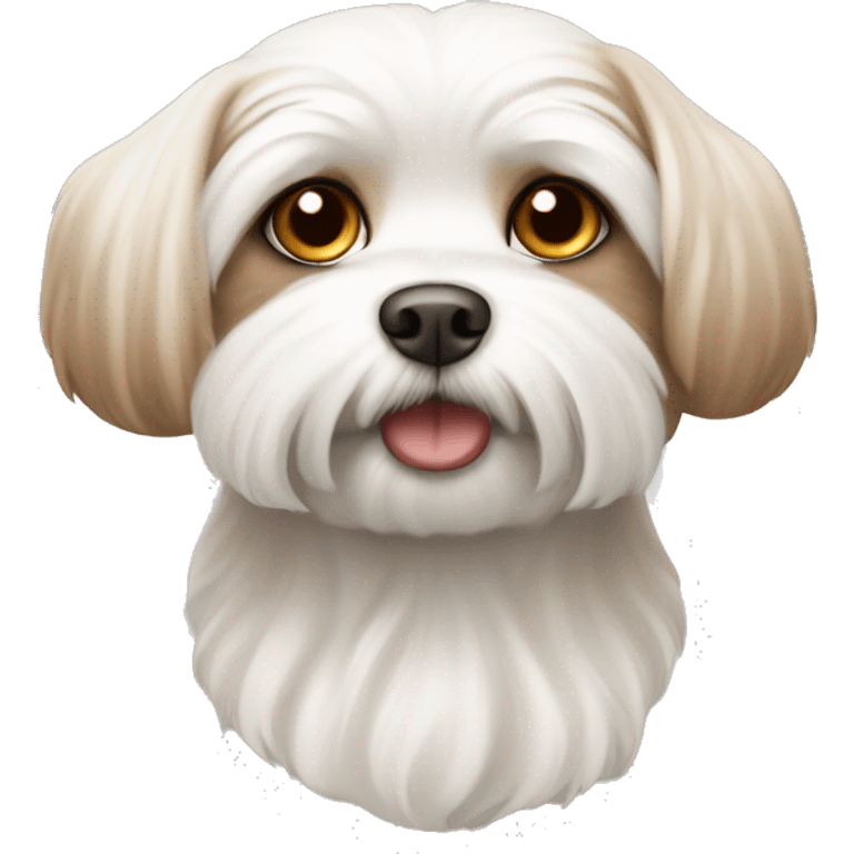 maltese dog brown and white emoji