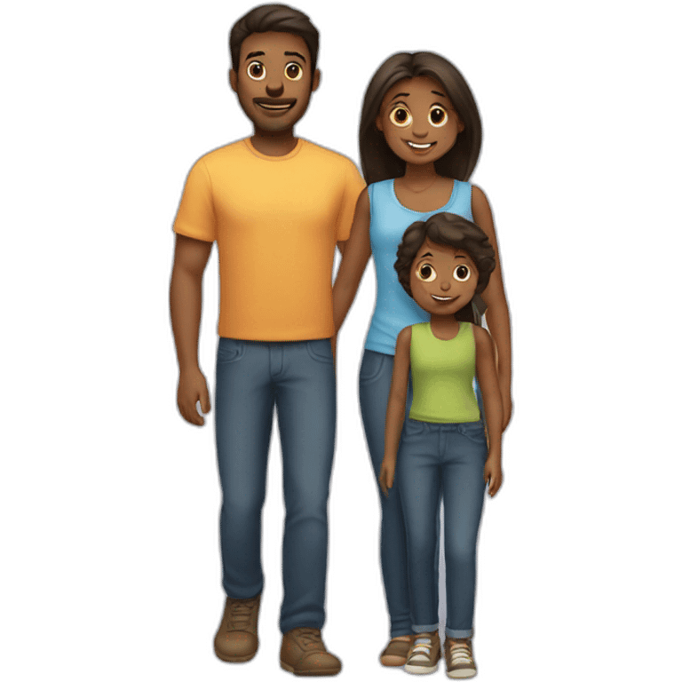 family with boy and girl emoji