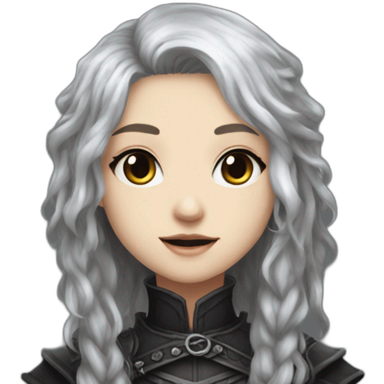 goth,girl,ash color hair,dark-souls,long,adorable,thin face,reddish eyes,gay emoji