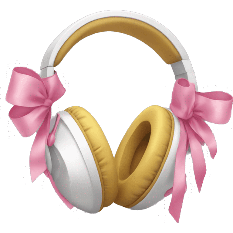 Headphones with pink bows emoji