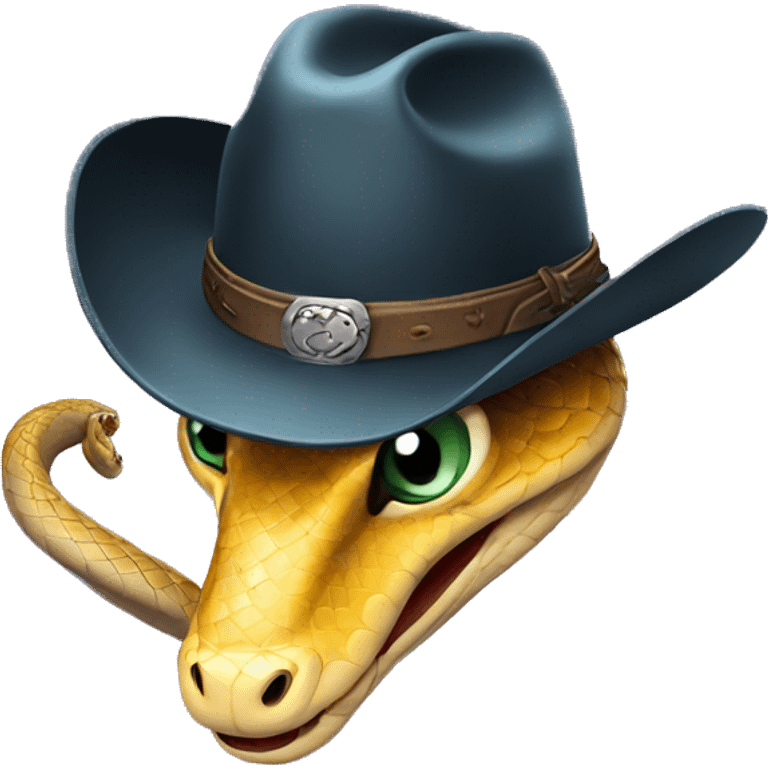 snake wearing a cowboy hat emoji