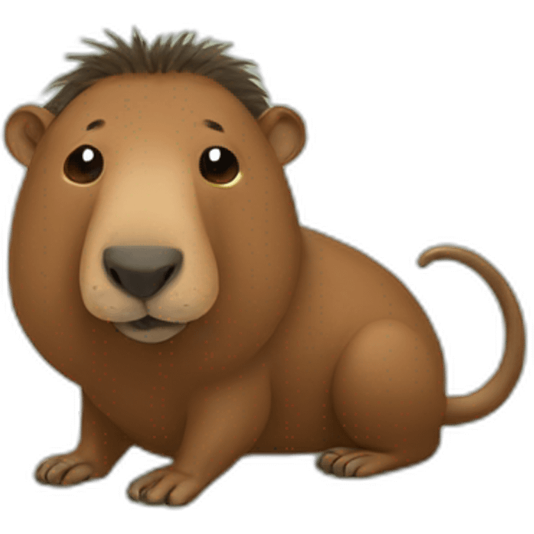 capibara with a Bob Marley hair emoji