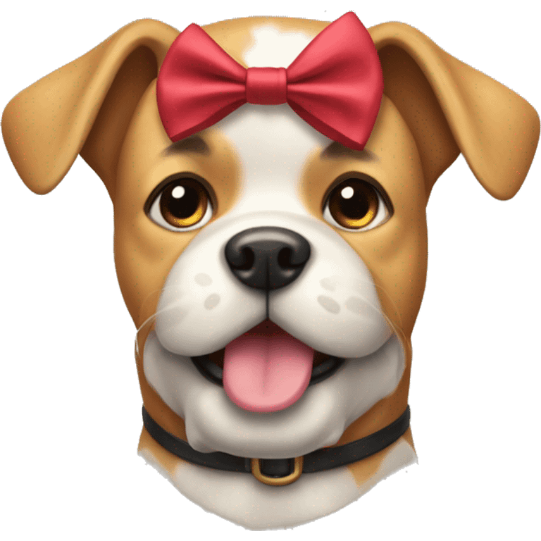 Dog York with a bow emoji