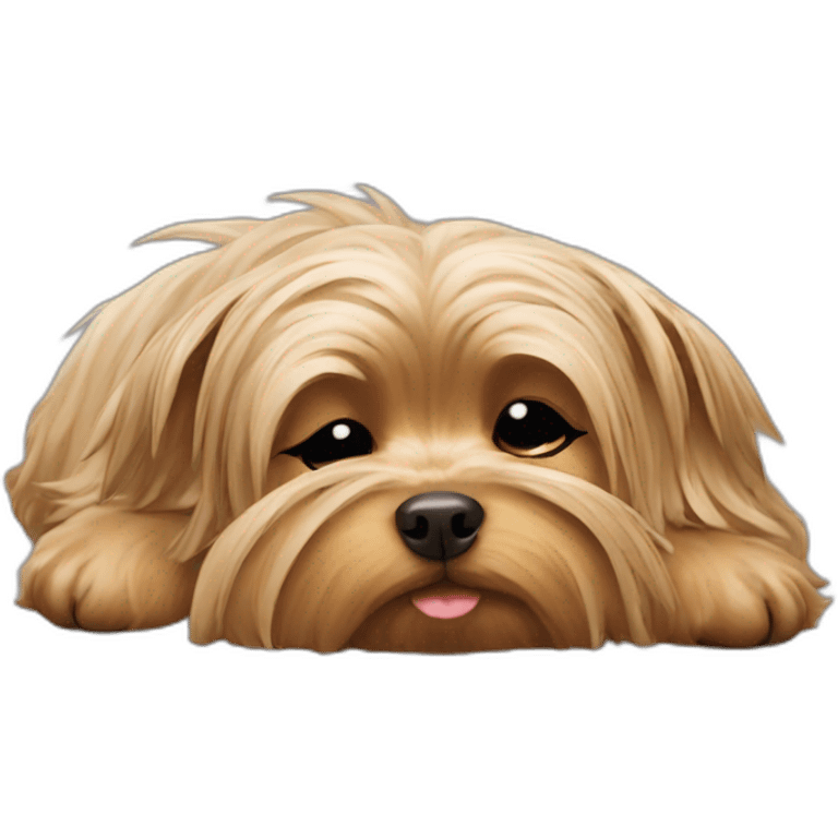 sleeping Yorkshire Terrier emoji