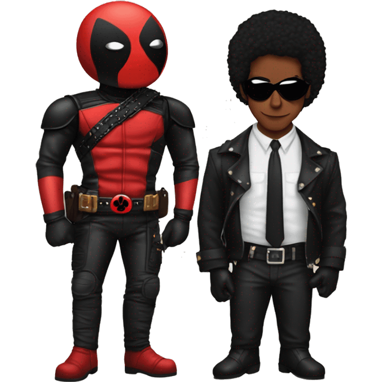 Michael Jackson y deadpool emoji