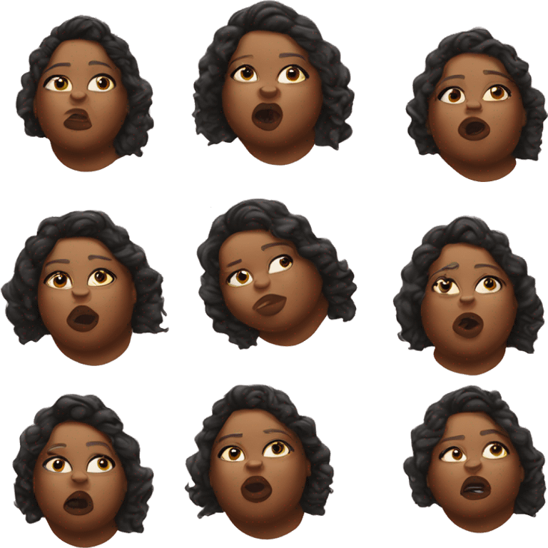 Fat Lizzo doing flip emoji