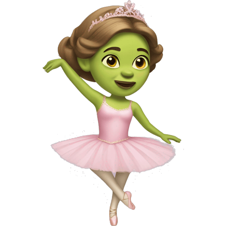 Shrek in a ballerina costume emoji