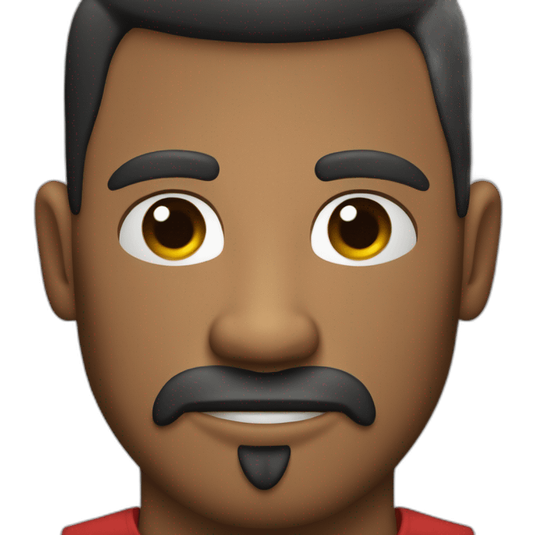 Hombre piel clara, barba rojiza, pelo moreno, frente muy amplia emoji