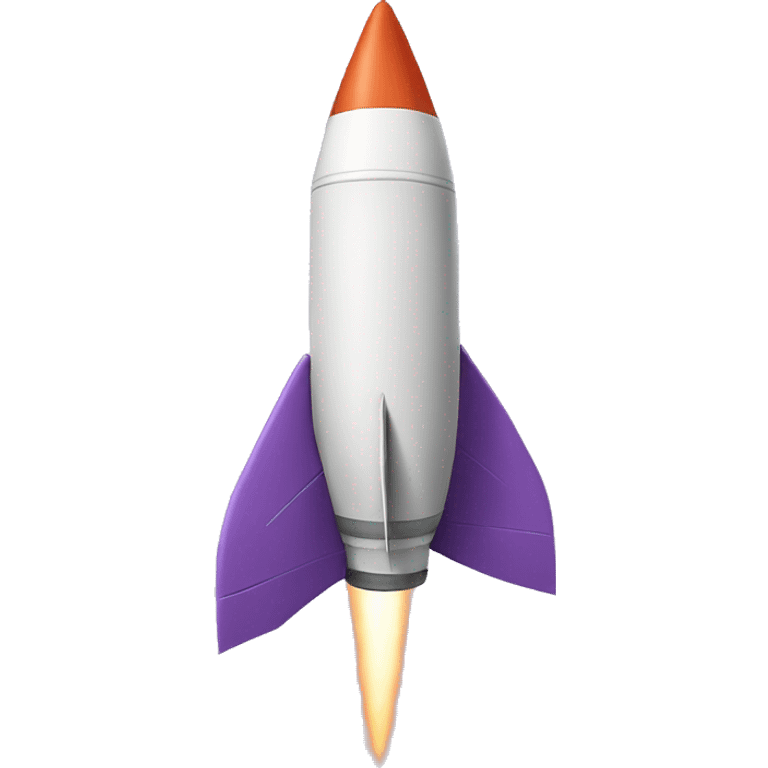 lavender rocket in a 15 degree agle emoji