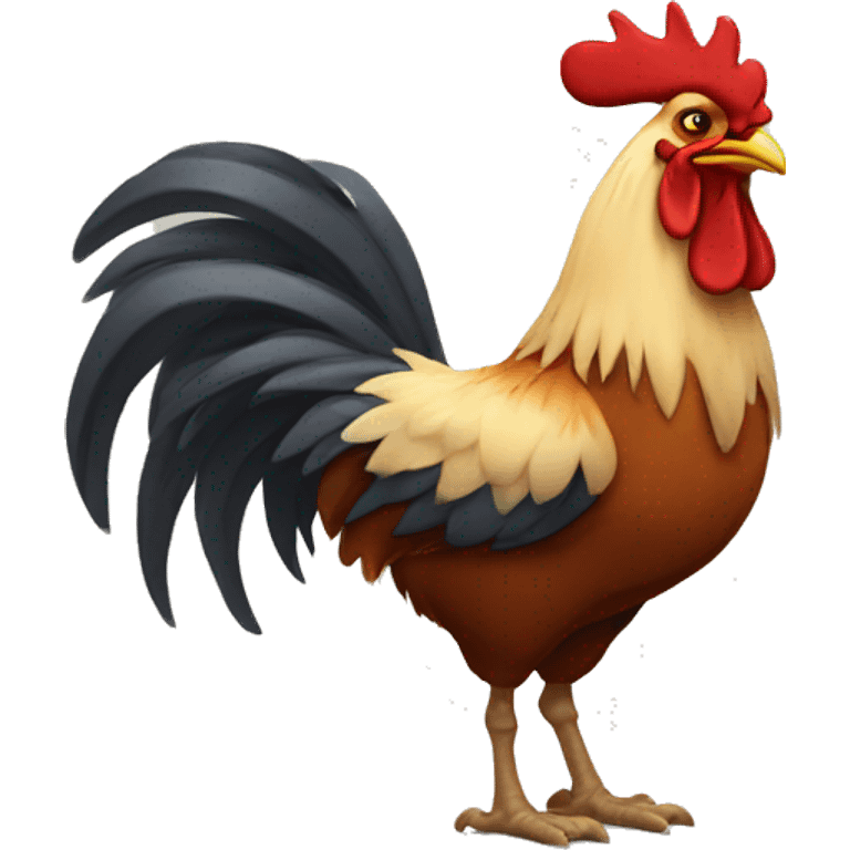 tired rooster in the morning emoji