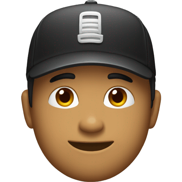 Chico con visera negra  emoji