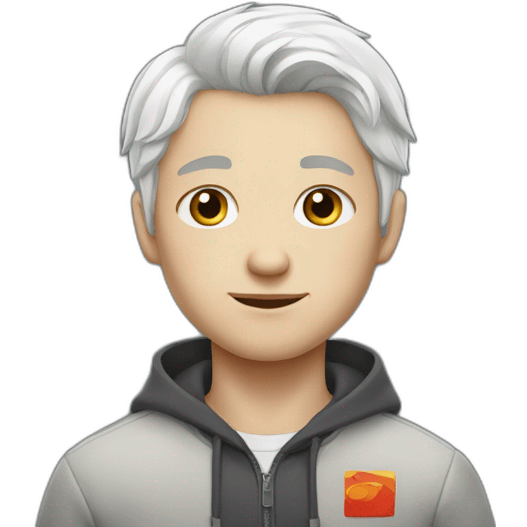 white-haired russian boy emoji