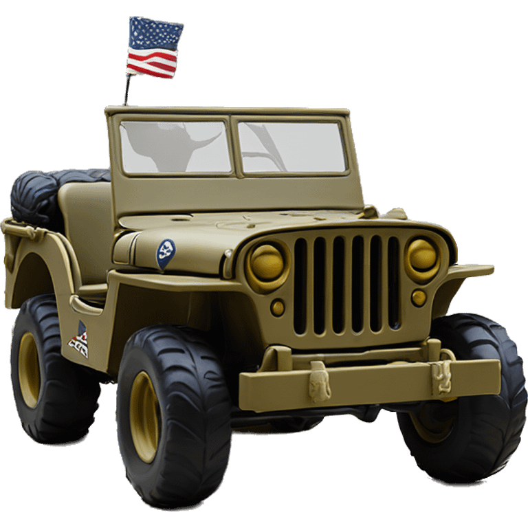 Batgirl’s 1942 Willy’s  army jeep rc car emoji