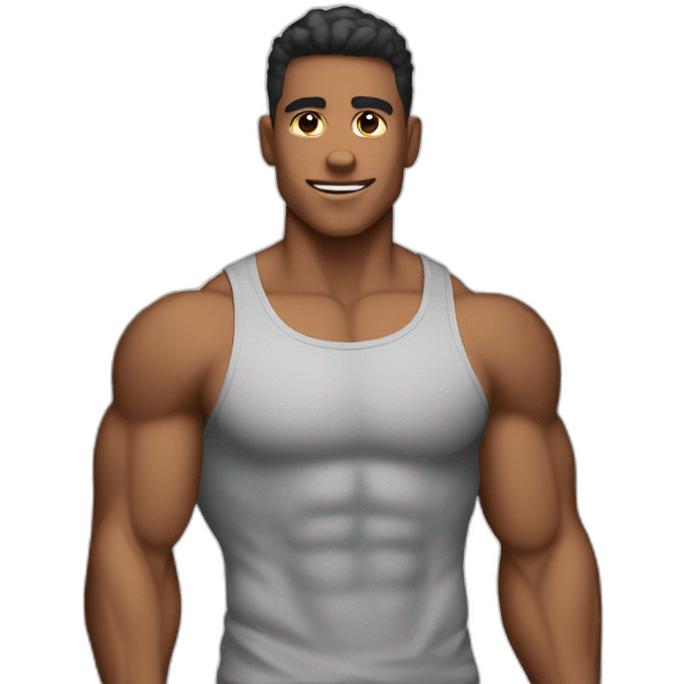 Muscle teen guy emoji