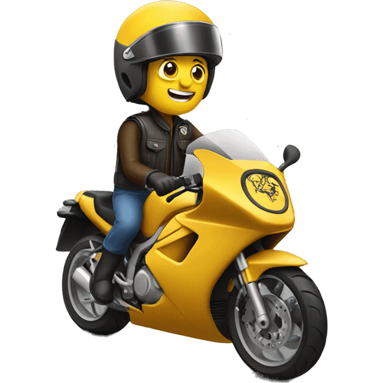 Un furetto su una moto  emoji