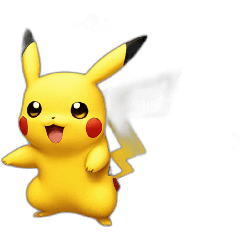 Normal Pikachu with a bear emoji