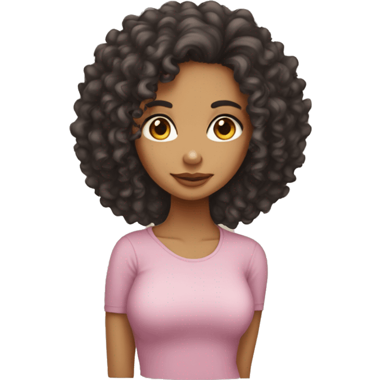 lightskin curly head girl emoji