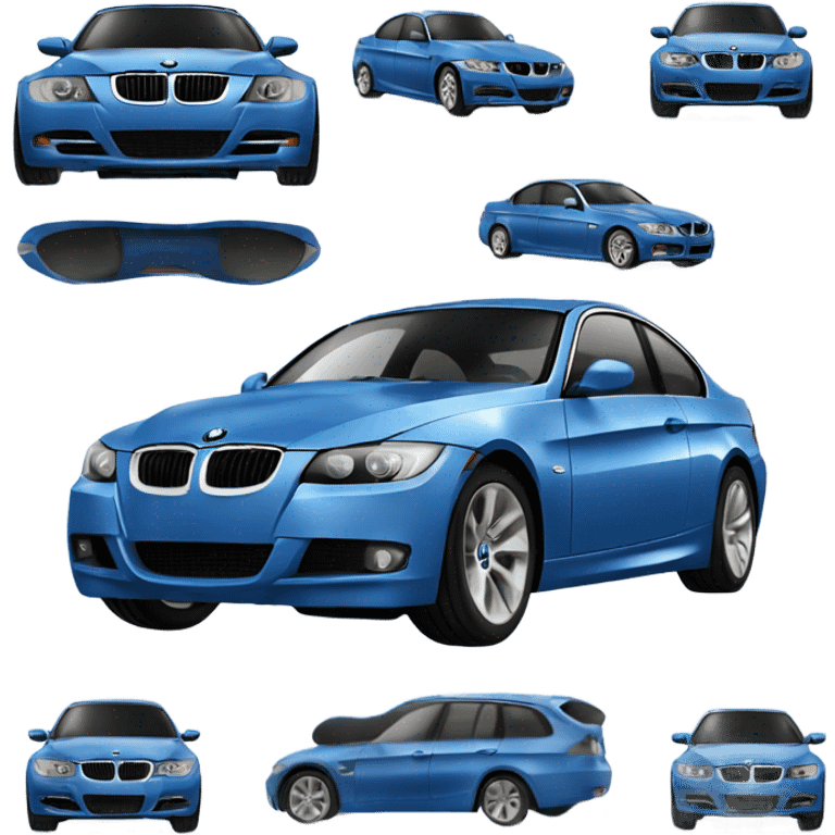 Blue bmw 335 xi emoji