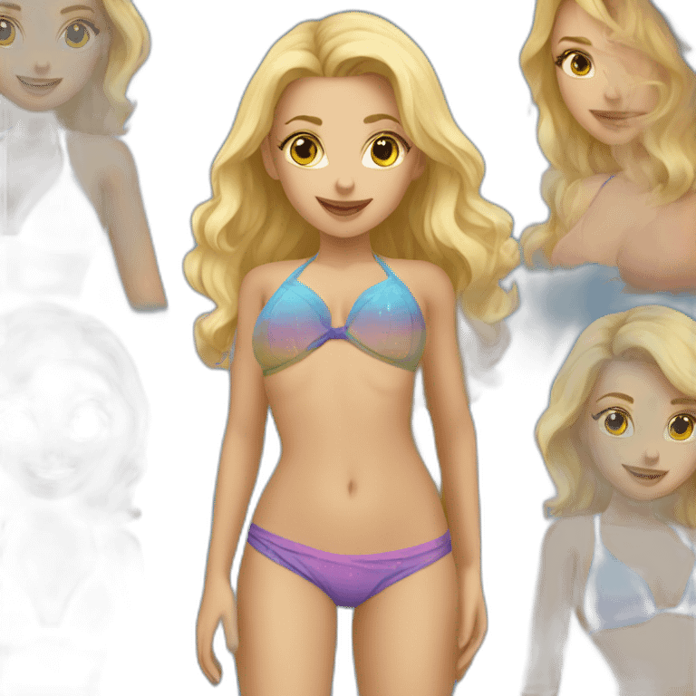 Blonde girl in bikini emoji