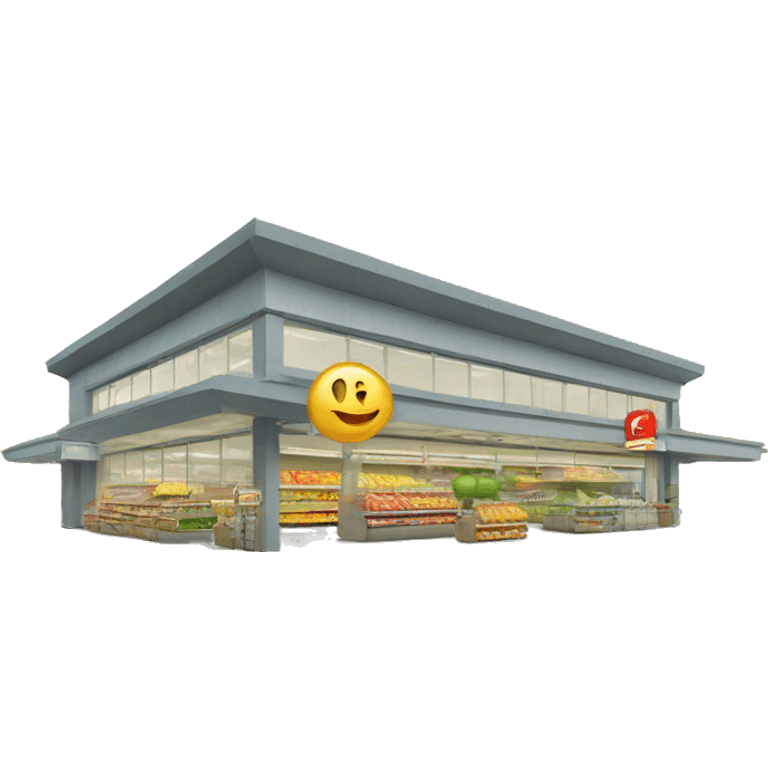 supermarket exterior structure emoji