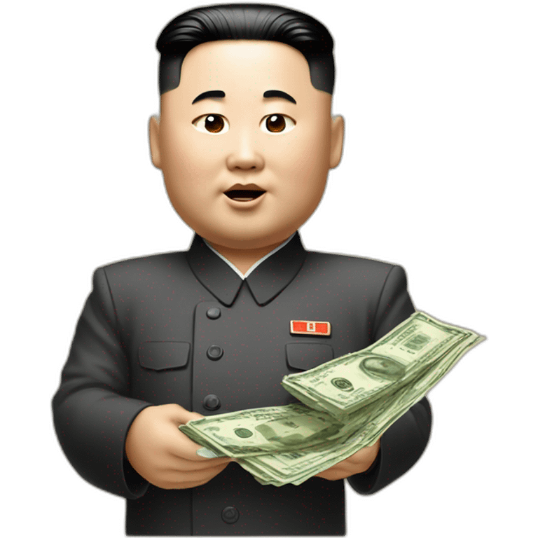 Kim jong un giving money emoji