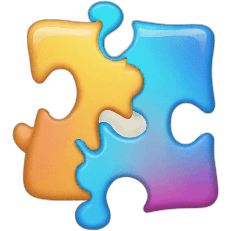 two puzzle pieces fitting together, one with a 'Q' for a question and the other with an 'A' for an answer, symbolizing the connection between them emoji