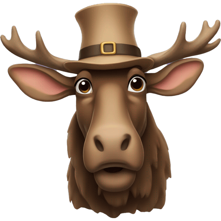 A well educated moose emoji