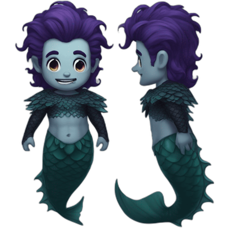 goth merman emoji