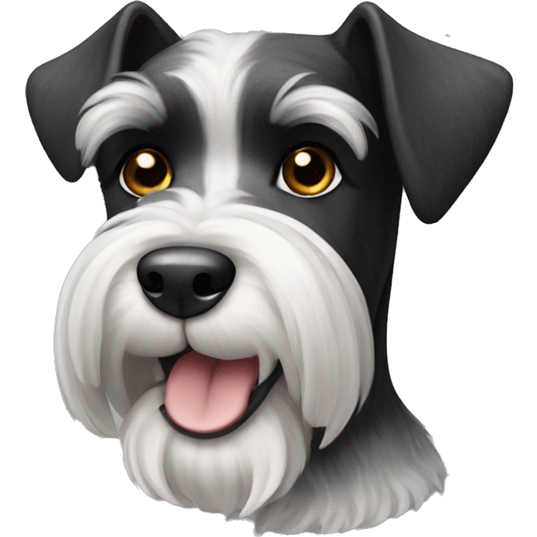 black and white schnauzer emoji