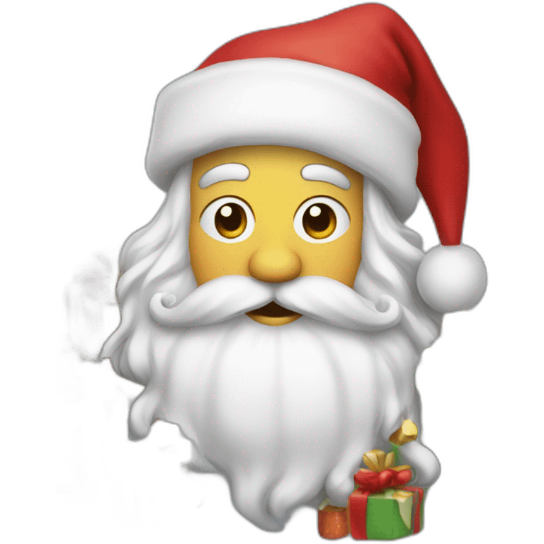 santa clous with presents  emoji