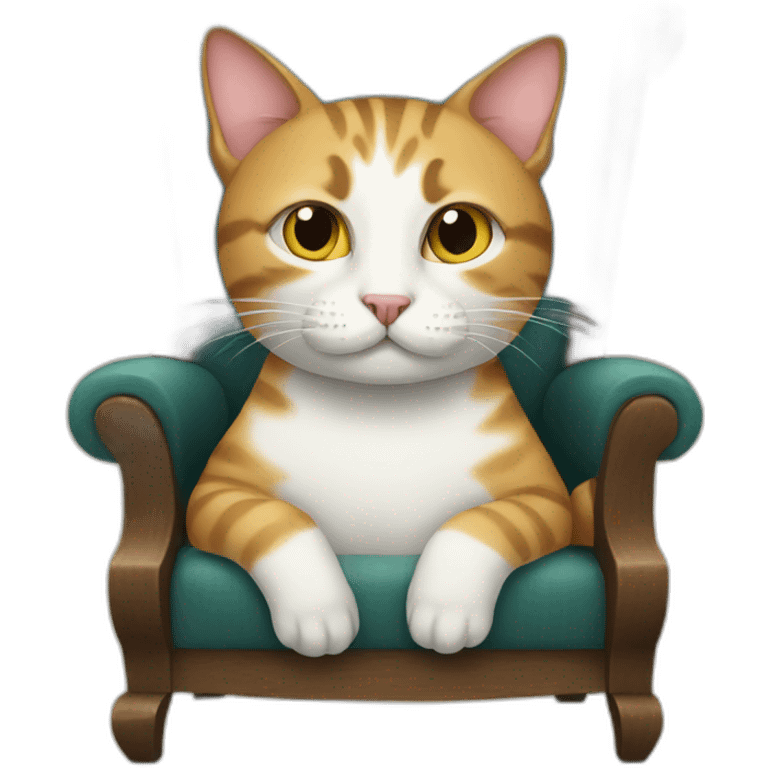 Cat with chair emoji