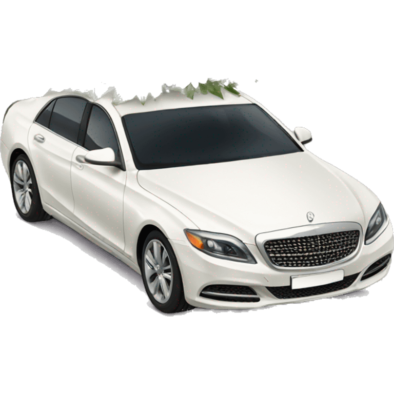 Luxury car with flowers  emoji