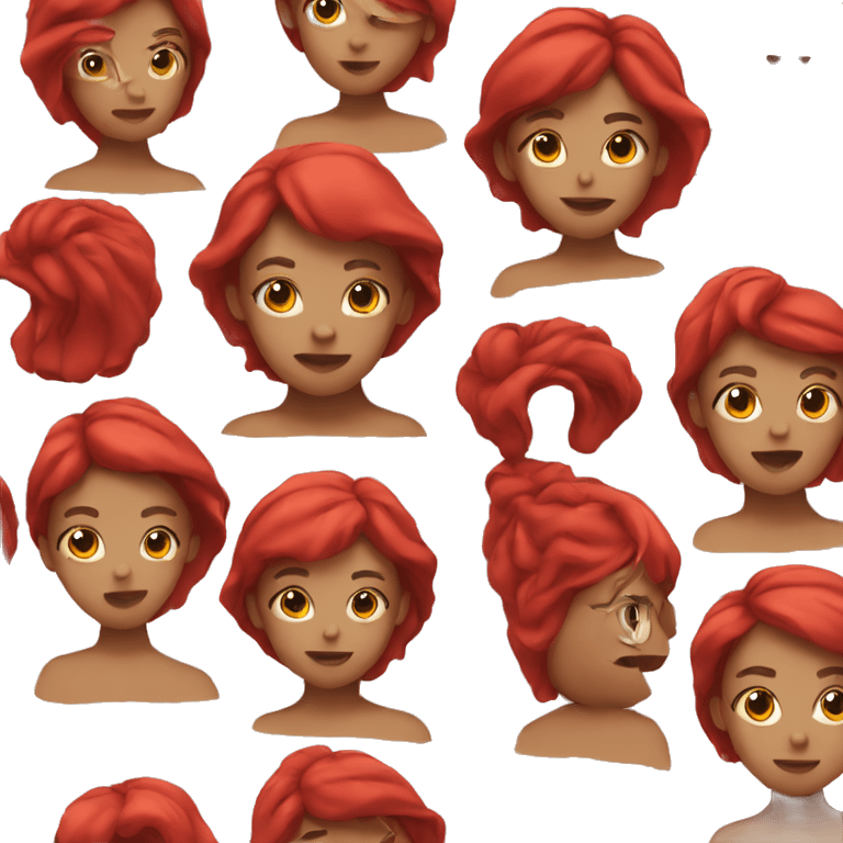 Head red girl emoji